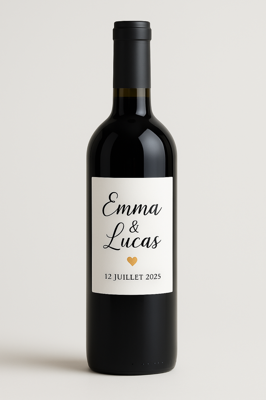 étiquette bouteille de vin personnalisée