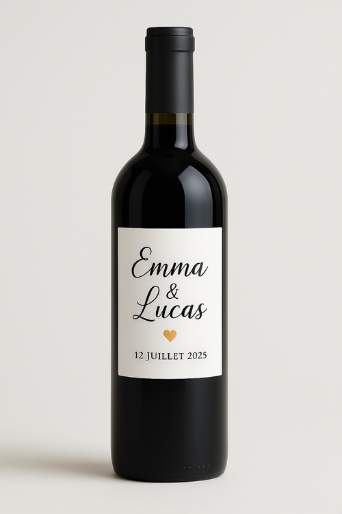 étiquette bouteille de vin personnalisée
