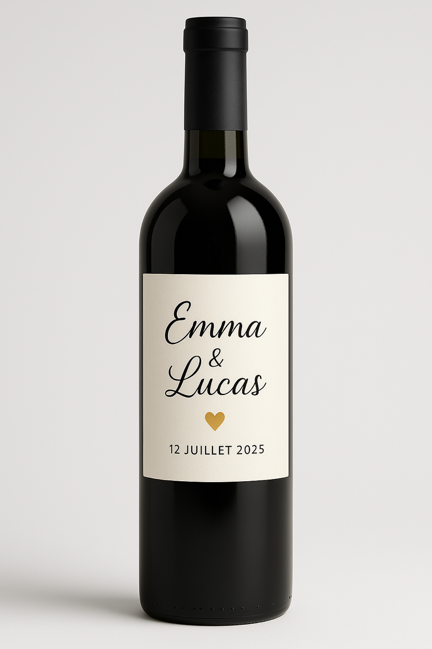 étiquette bouteille de vin personnalisée